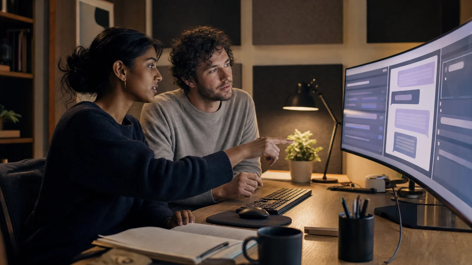 Analyste produit et développeur testant un assistant connecté à Tempolia